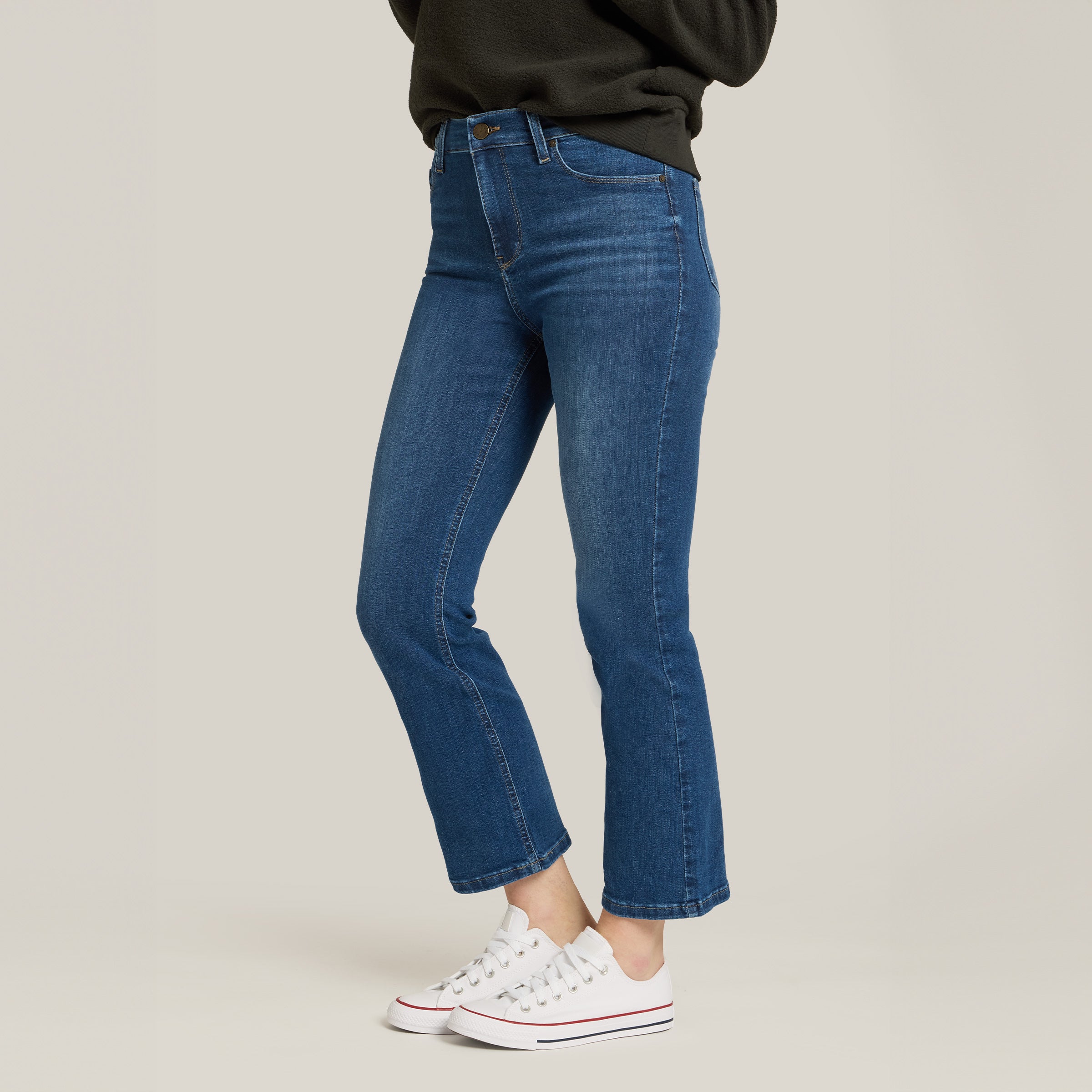 High Rise Miniboot Ankle Logan Jeans