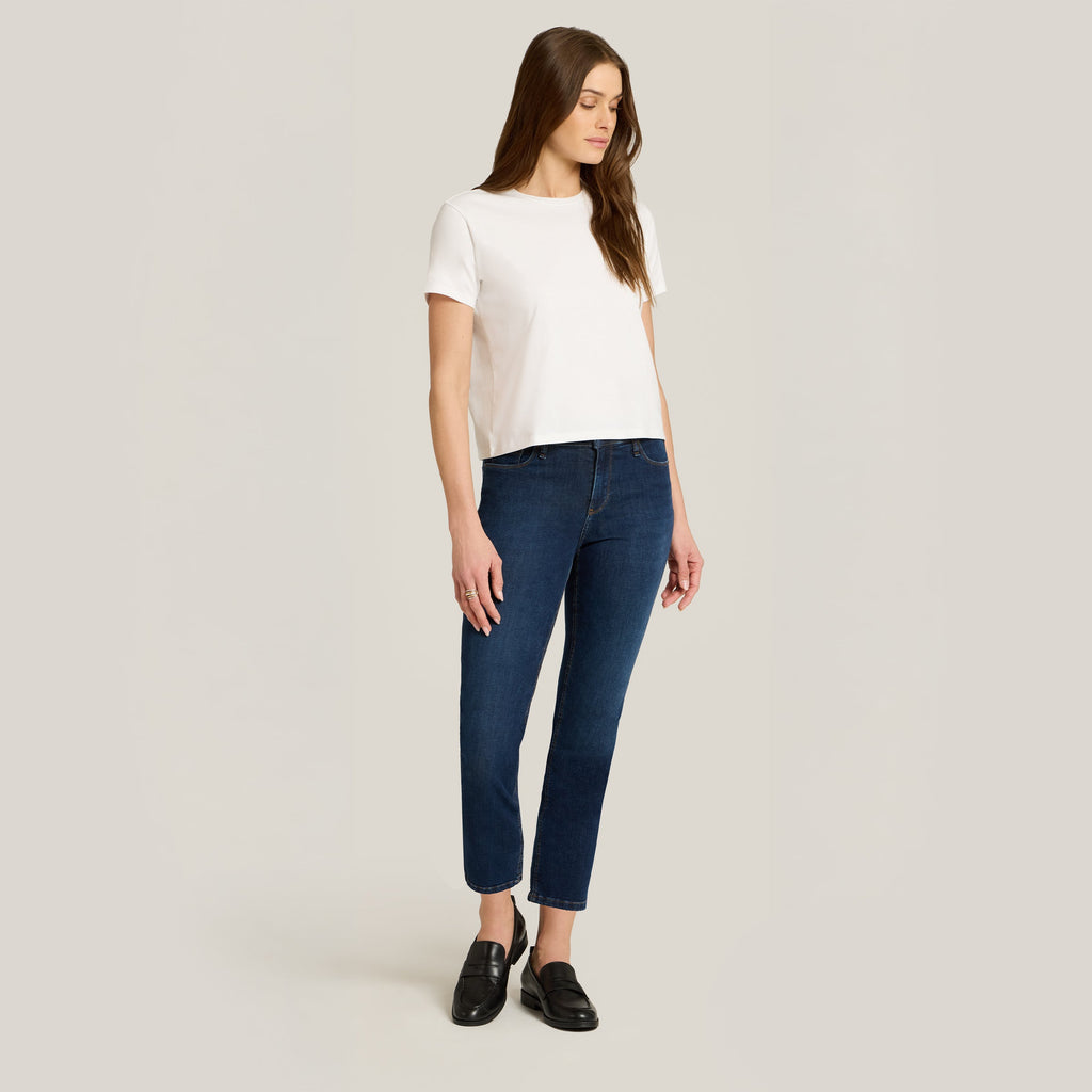 Mid Rise Slim Cropped Leg Logan Jeans