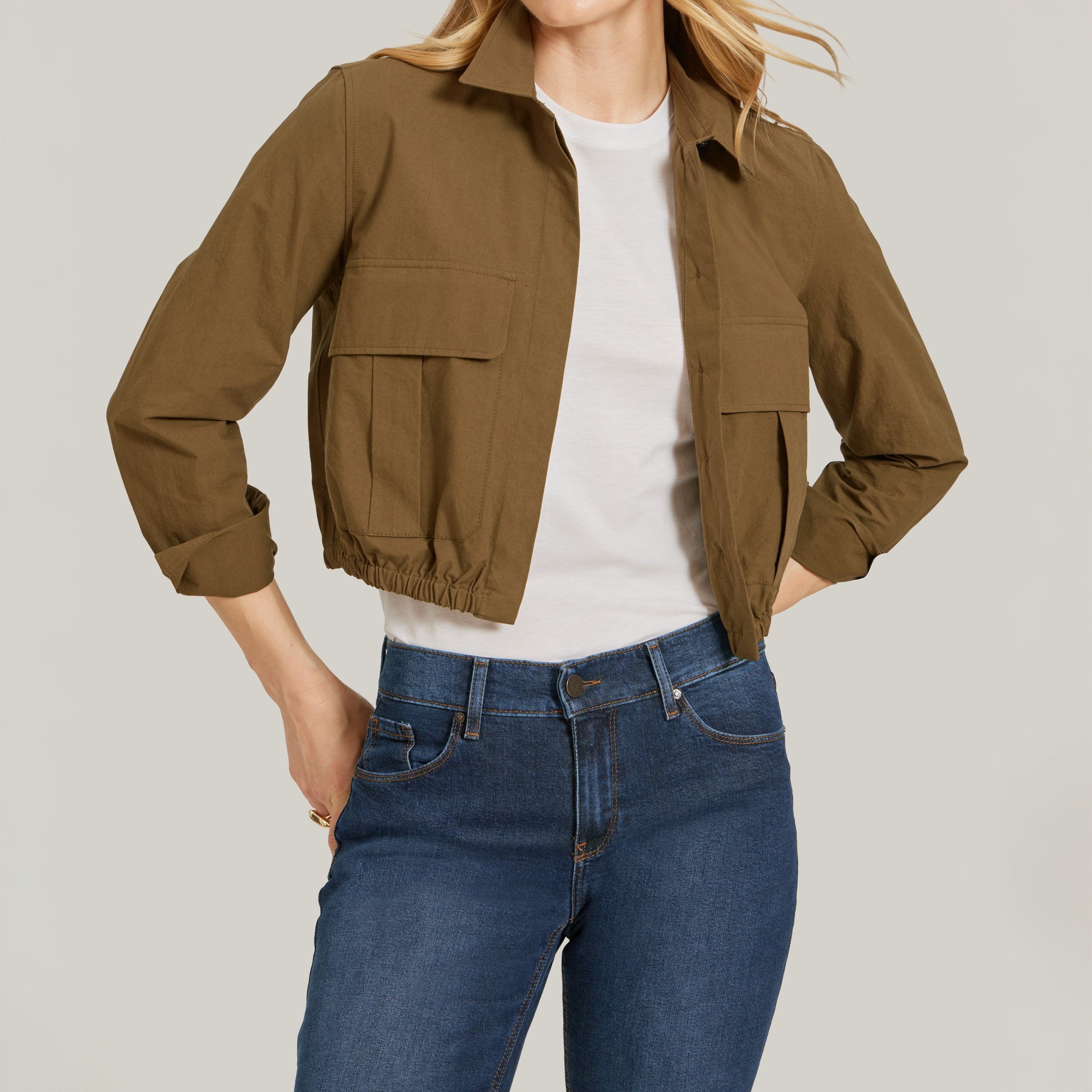 Mid Rise Slim Straight Ridge Jeans