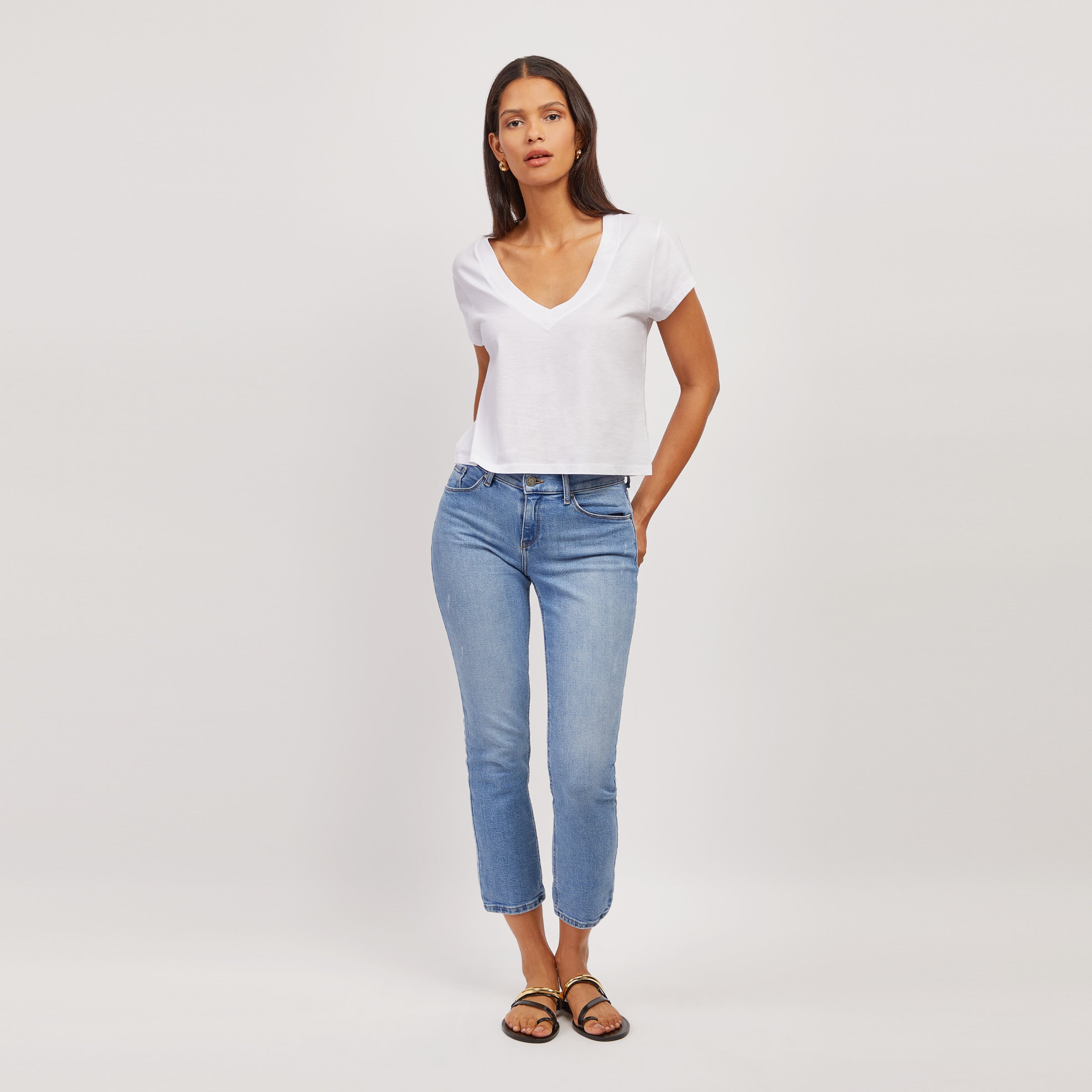 Mid Rise Slim Straight Hubert Jeans